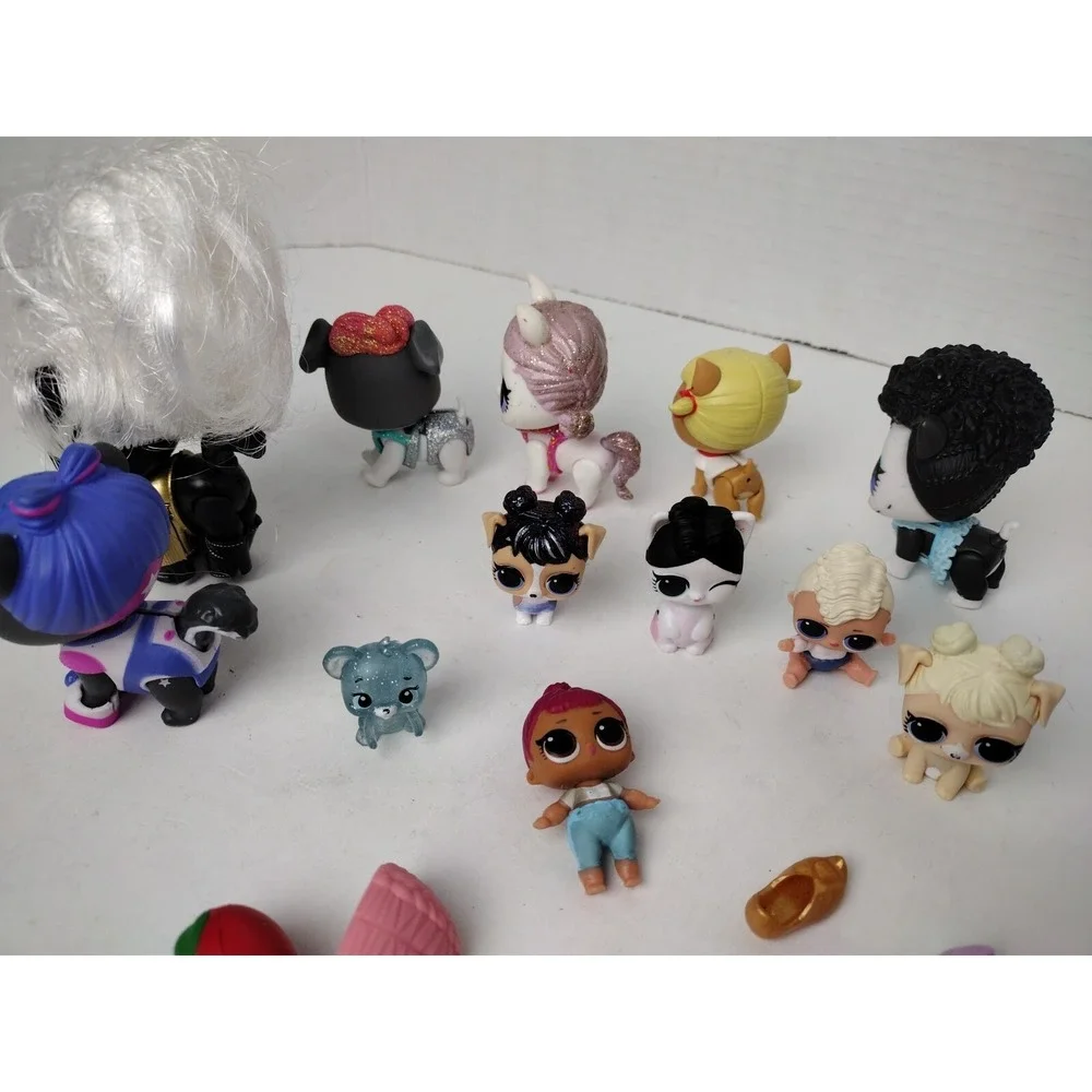 Lot Of 9 Lol Surprise Pets And Tot Dolls Skunk Jive Stardust Ra Ra Accessories